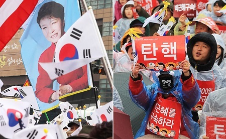 Hàn Quốc chia rẽ vì bê bối chính trị của Tổng thống Park Geun-hye