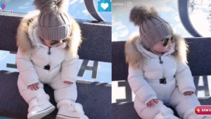 Cô bé đi cáp treo sành điệu nhất trong ngày