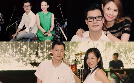 Quang Dũng tập hát cùng ba mỹ nhân của showbiz Việt