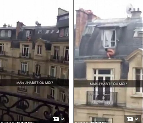 Người đàn ông khỏa thân trên mái nhà để trốn chồng của người tình