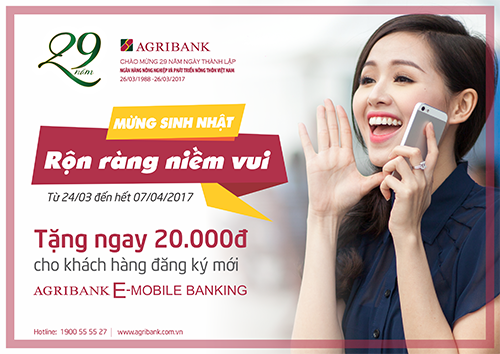 Mừng sinh nhật, rộn ràng niềm vui 29 tuổi cùng Agribank E-Mobile Banking