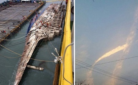 Điều kỳ diệu xuất hiện trên bầu trời Hàn Quốc khi trục vớt phà Sewol