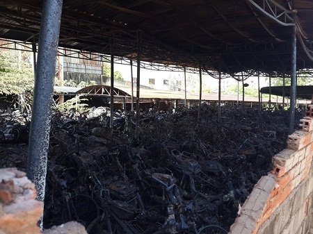 Hàng trăm xe máy vi phạm giao thông ở Đồng Nai bị thiêu rụi vì hỏa hoạn