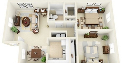 Những mẫu nhà 2 phòng ngủ khiến người xem mê mẩn muốn sở hữu ngay