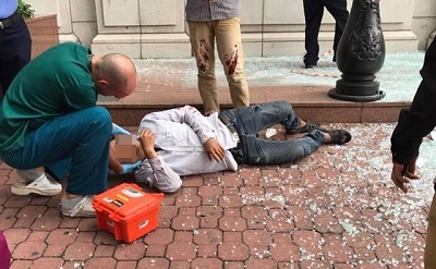 Rơi từ giàn giáo cao 7m ở tòa nhà Diamond Plaza, nam thanh niên nguy kịch