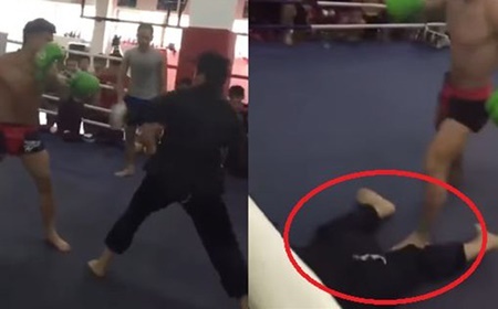 Cao thủ Võ Đang bị võ sĩ boxing hạ gục trong 7 giây