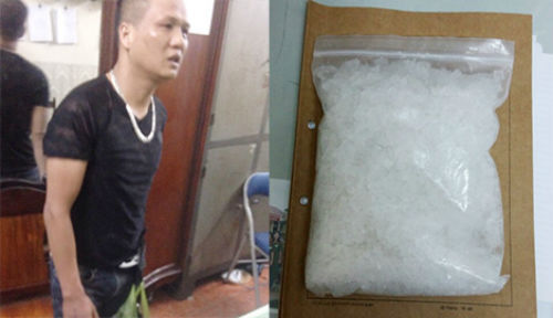 Bắt quả tang nam thanh niên vận chuyển 1 kg ma túy đá