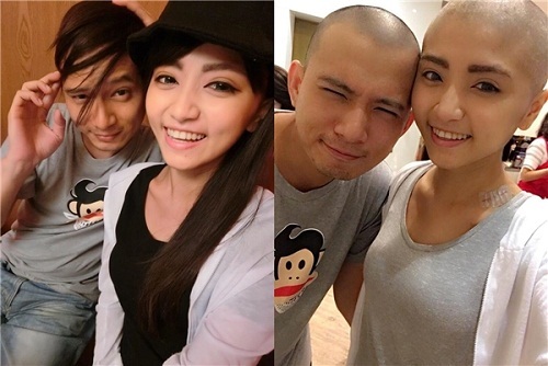 Đau lòng câu chuyện chồng cạo trọc đầu để vợ ung thư có thêm động lực