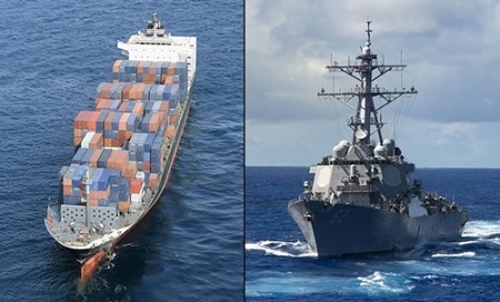 Vụ tàu khu trục Mỹ bị đâm móp: Thủy thủ tàu hàng Philippines báo tin chậm một giờ