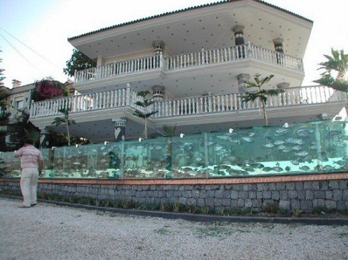 Bỏ 21.000 đô la làm hàng rào bằng “bể cá” xung quanh biệt thự