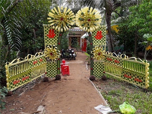 Mê mẩn những cổng lá dừa
