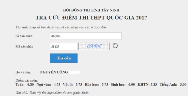 Sáng nay, nhiều tỉnh chính thức công bố điểm thi THPT quốc gia 2017