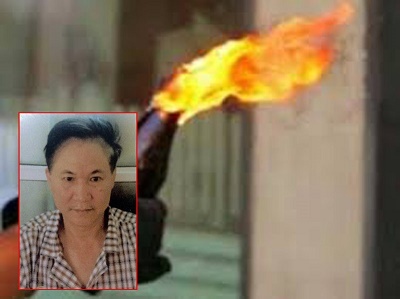 Tạm giữ người đàn ông mang xăng đi đòi tiền, chống đối công an 