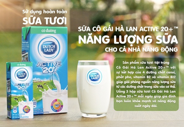 Cô Gái Hà Lan Active 20+: Sữa tươi “chuẩn” Hà Lan