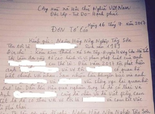 Cán bộ ngân hàng bị tố quan hệ bất chính, làm vợ người khác có thai