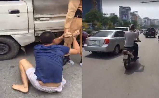 Nghẹt thở cảnh truy đuổi xe ô tô trên đường phố Hà Nội như phim hành động