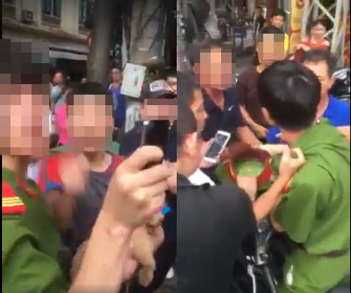 Xác minh nam thanh niên mặc quần áo công an bị người dân vây đánh