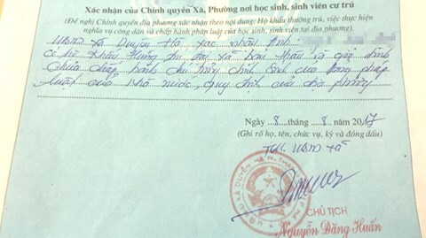 Từ 2017, tân sinh viên không cần xác nhận sơ yếu lý lịch 