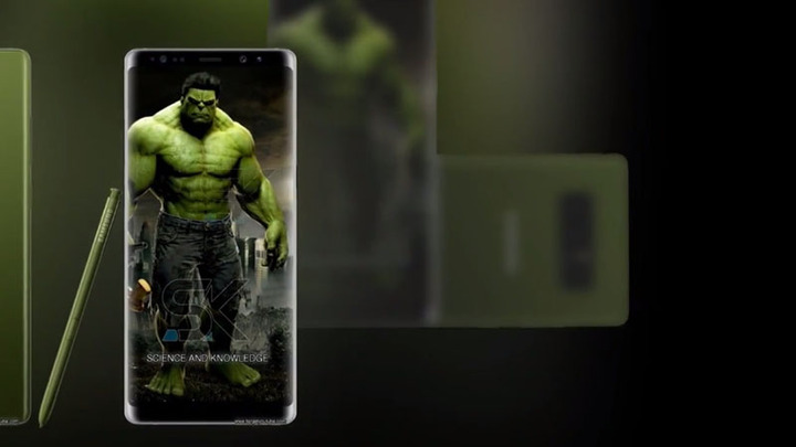Cận cảnh Galaxy Note 8 phiên bản đặc biệt siêu anh hùng Hulk