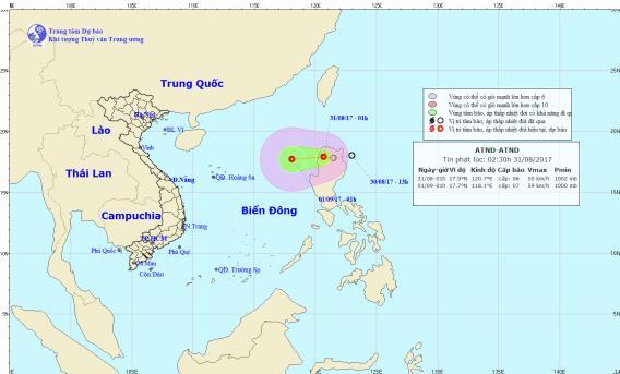Tin mới nhất về áp thấp nhiệt đới giật cấp 9 sắp tiến vào Biển Đông