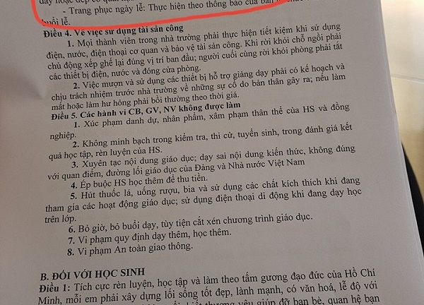 Thực hư thông tin nữ giáo viên bị cấm mặc váy ngắn lên lớp 