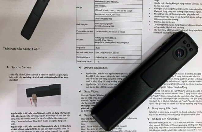 Cảnh sát 141 Hà Nội được trang bị camera dạng bút từ 1/9