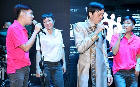 Hoài Linh, Phương Thanh miệt mài tập hát cùng Quang Hà