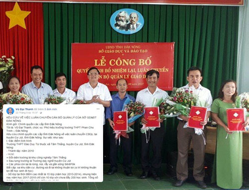 Thầy giáo lên Facebook