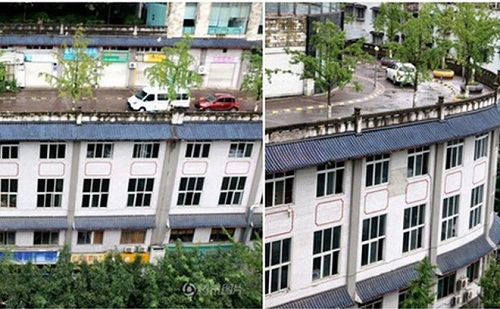Đất chật người đông, Trung Quốc xây hẳn đường đi trên nóc nhà 5 tầng