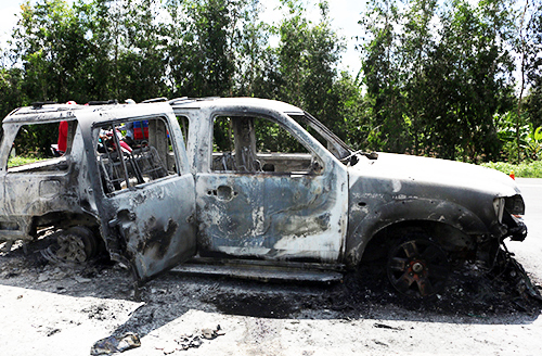 Giám đốc chết trong ô tô bị phóng hỏa: Bị cướp hay thanh toán do mâu thuẫn?