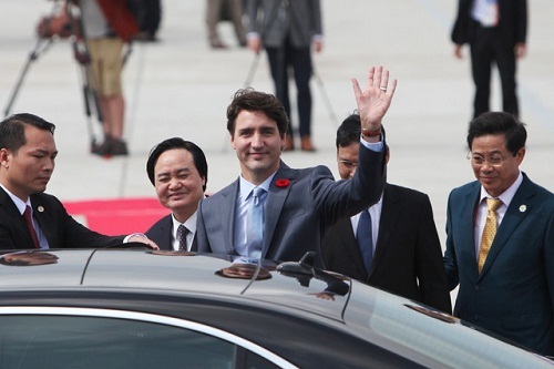 Thủ tướng Canada Justin Trudeau đã đến Đà Nẵng dự APEC