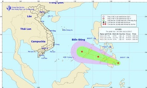 Dự báo thời tiết ngày 17/11: Xuất hiện vùng áp thấp gần biển Đông