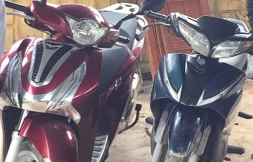 2 tên trộm kéo xe SH suốt 60km rồi bỏ lại bên đường vì không nổ được máy