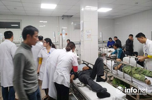 Nghệ An: Sập giàn giáo, 10 người bị thương