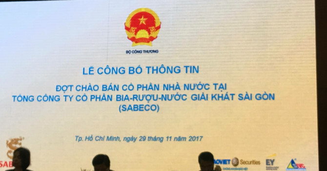 Bộ Công Thương chào bán cổ phiếu Sabeco với giá 320.000 đồng/cổ phiếu