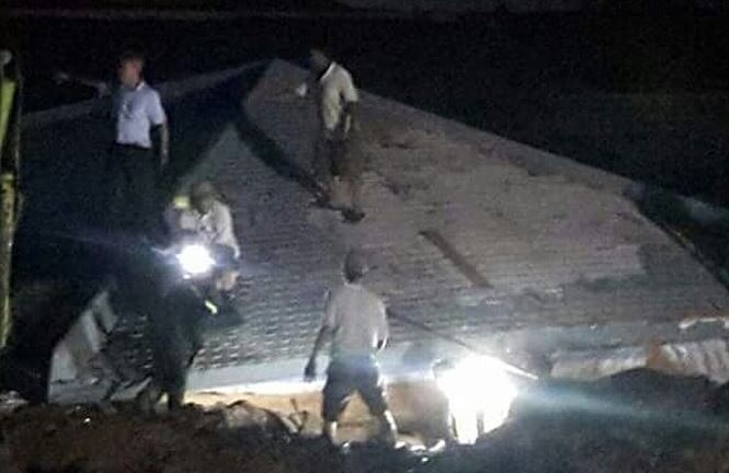 Sập công trình xây dựng, 1 người chết, 4 người bị thương