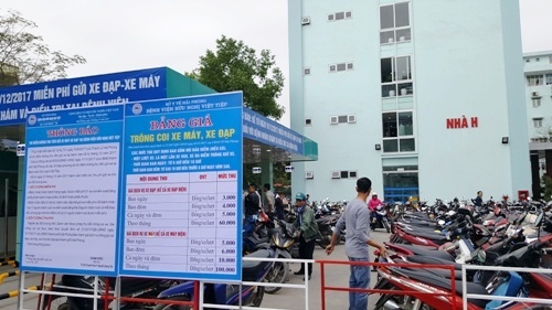 Miễn phí gửi xe tại bệnh viện công lớn nhất Hải Phòng