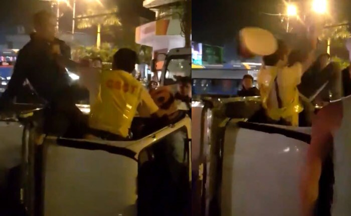 Tài xế hành hung CSGT khi ôtô tải lật giữa đường