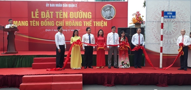 TP.HCM: Tướng Hoàng Thế Thiện được đặt tên đường ở quận 2