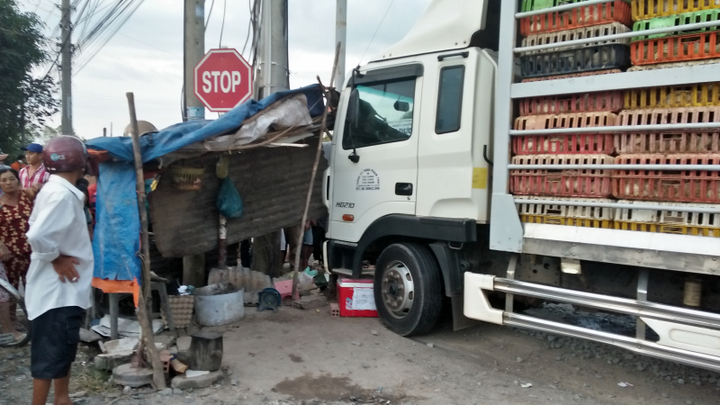 Xe tải chở vịt gây tai nạn, 2 người tử vong