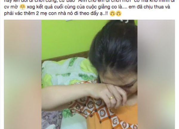Clip vợ bầu 'bụng vượt mặt' nằng nặc đòi chồng cho đi chơi