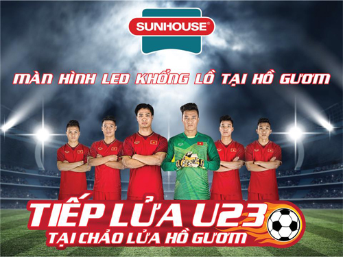 Địa điểm “tiếp lửa” cho đội tuyển U23 Việt Nam với màn hình LED khổng lồ