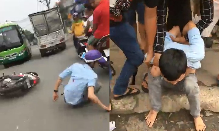 Video: Màn rượt đuổi như phim hành động bắt gọn tên cướp xe SH