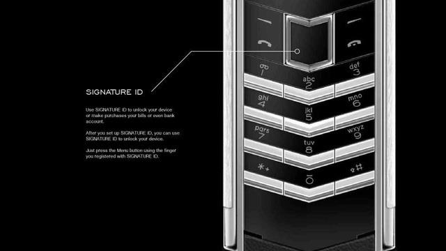 Lộ bức ảnh Vertu Signature sở hữu cảm biến vân tay