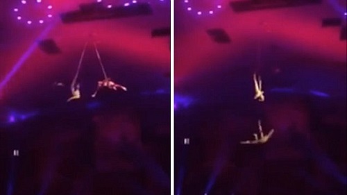 Kinh hồn nghệ sĩ xiếc ngã từ độ cao 6m