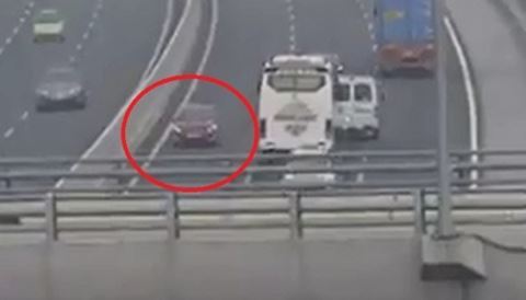 Phạt 7,5 triệu đồng nữ tài xế lái xe ôtô ngược chiều trên cao tốc Hà Nội - Hải Phòng