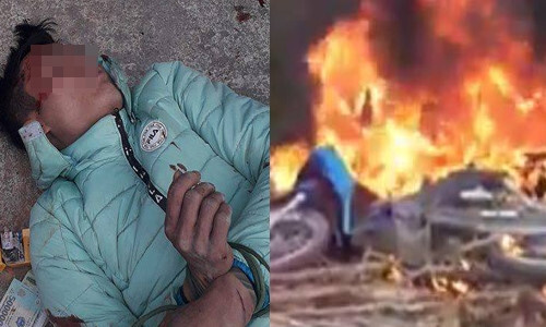 Nam thanh niên đi trộm chó bị đánh ngất xỉu, đốt xe máy