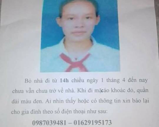 Nữ sinh lớp 9 mất tích bí ẩn cùng người đàn ông lạ mặt