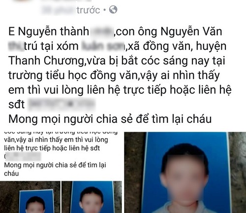 Thực hư thông tin học sinh tiểu học bị bắt cóc trước cổng trường ở Nghệ An