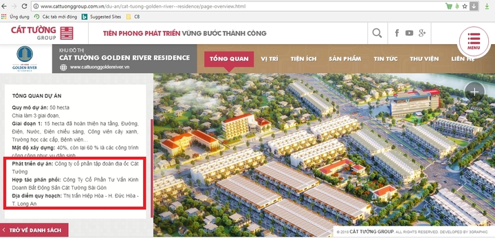 Quảng cáo dự án “ma” Golden River Residence, Cát Tường Group bị xử phạt